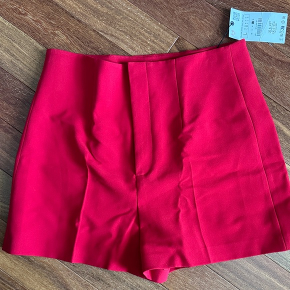 Zara Vibrant Red Women's Shorts - Picture 1 of 4